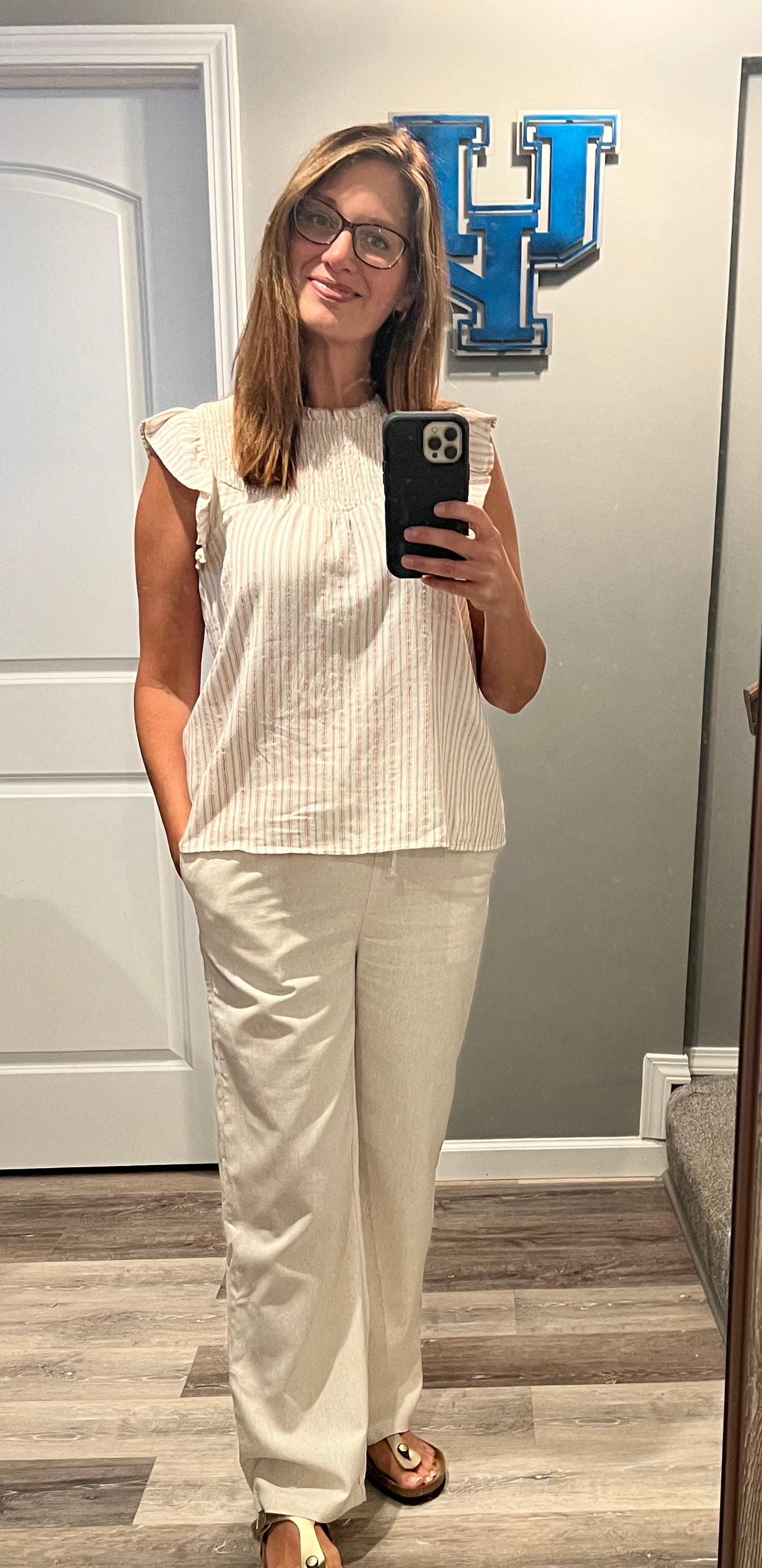 Apricot Linen Loose Pants - Grace Ann Faith Boutique - Official Online Boutique