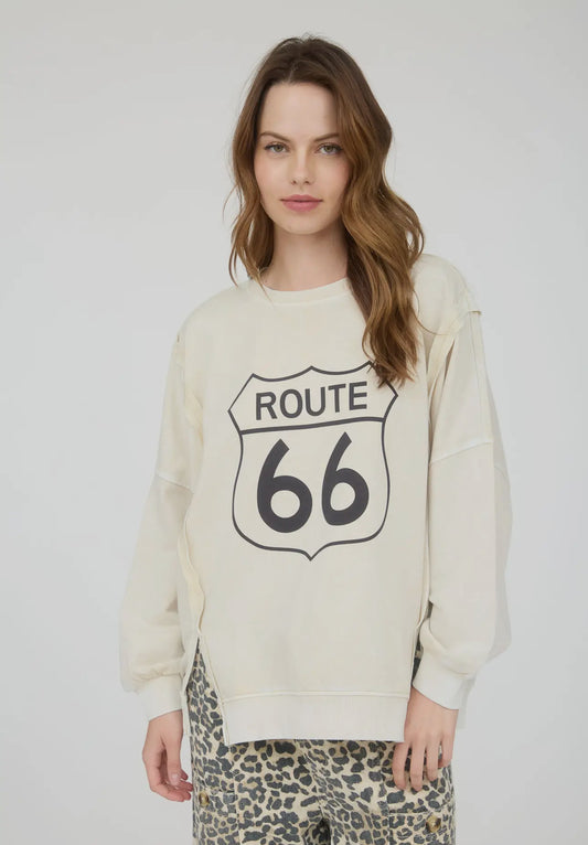 Route 66 Long Sleeve Knit Top