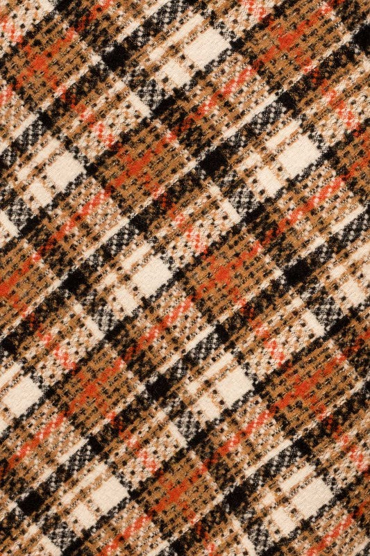 Bias Plaid Frayed Hem Mini Skirt - Grace Ann Faith Boutique - Official Online Boutique