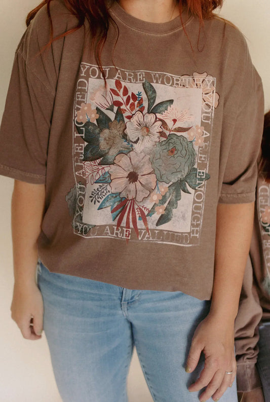 You Are Worthy Short Sleeve Graphic Tee