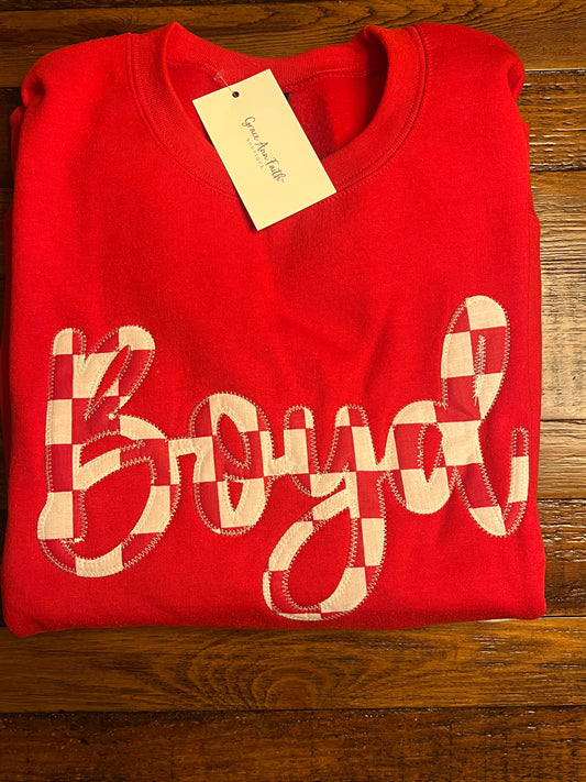 Red Boyd Embroidered Sweatshirt