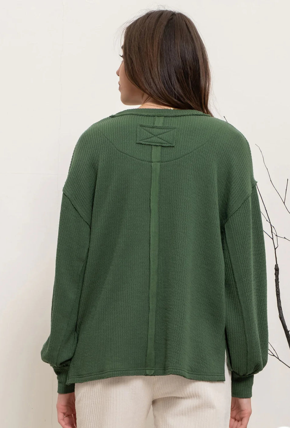 Hunter Green Crewneck Long Sleeve
