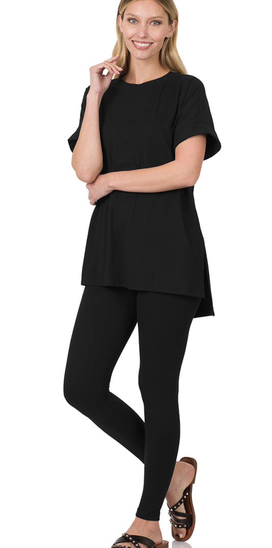 Zenana Black Loungewear Set