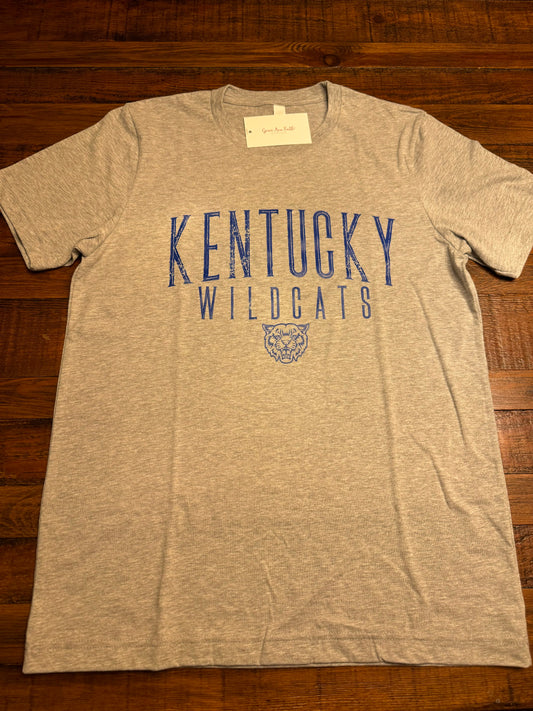 Light Grey Kentucky Wildcats Short Sleeve Graphic Tee