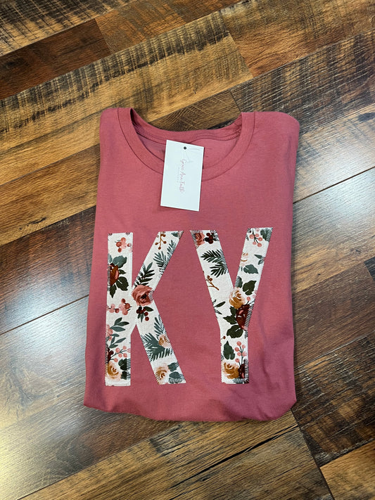 Ky Mauve Graphic Tee Shirt
