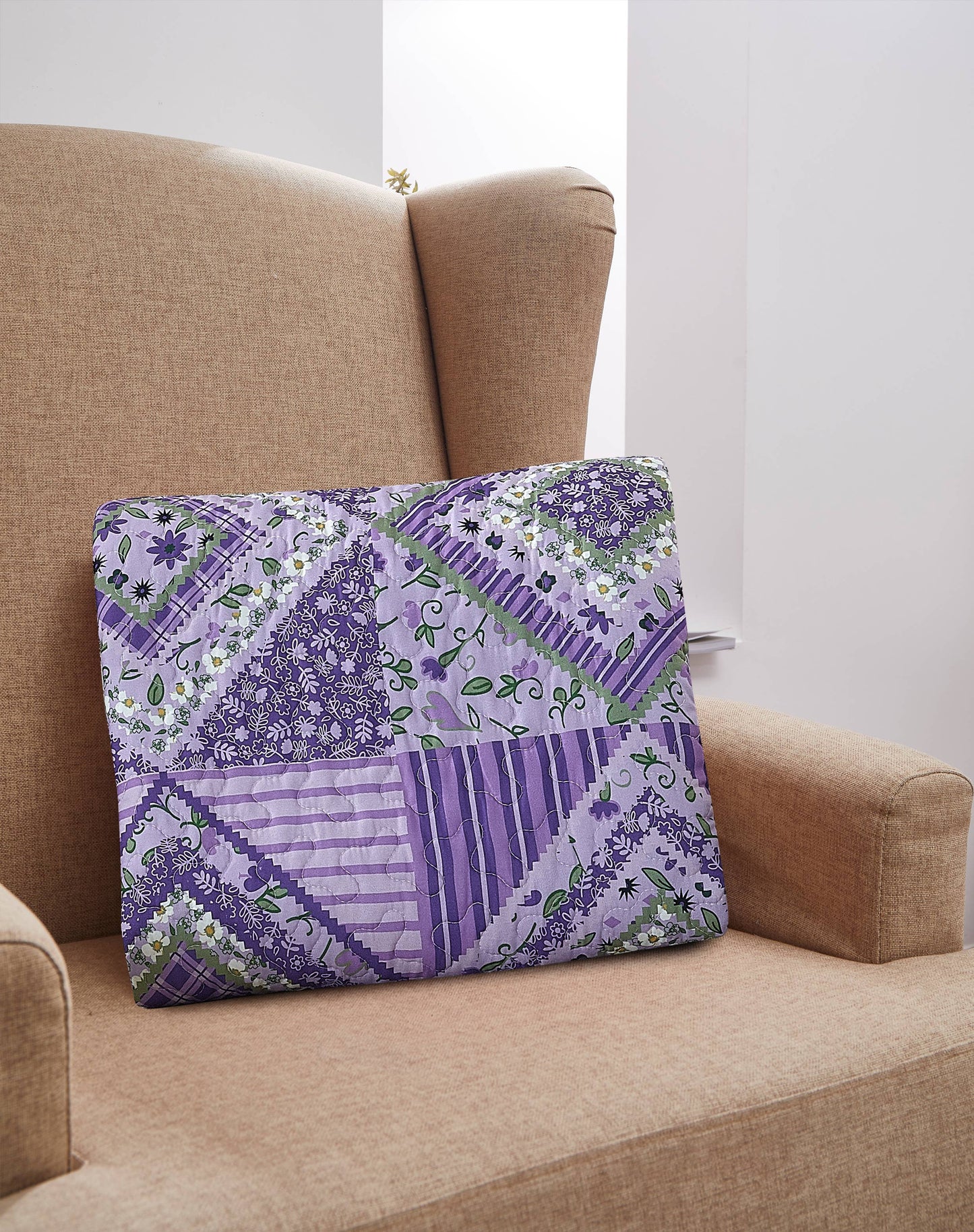 “Lavender Fields" Quilted Throw Blanket 50"x60"