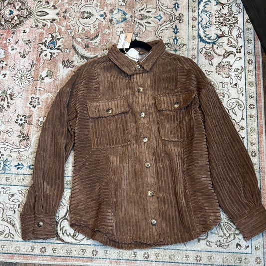 Oversized Wide Corduroy Shirt - Grace Ann Faith Boutique - Official Online Boutique