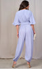 Smocked Waist Surplice Jogger Jumpsuit