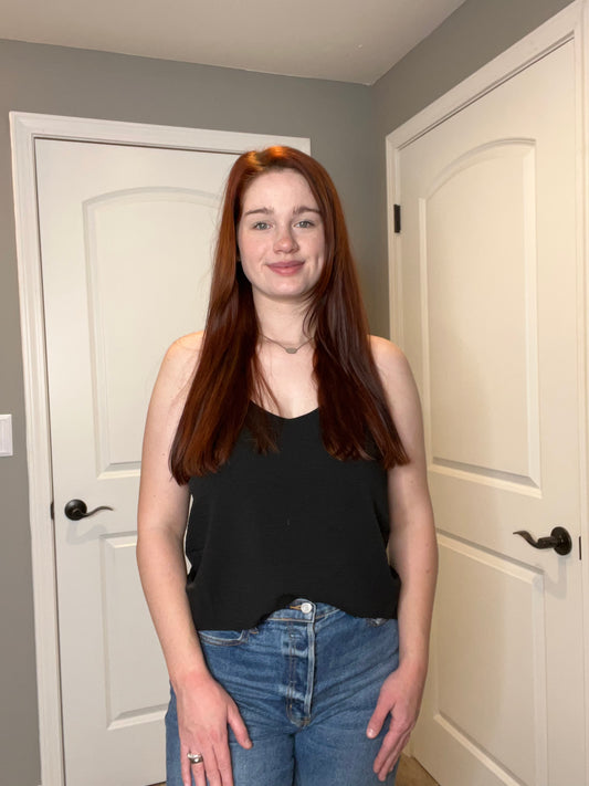Black Adjustable Strap Cami - Grace Ann Faith Boutique - Official Online Boutique