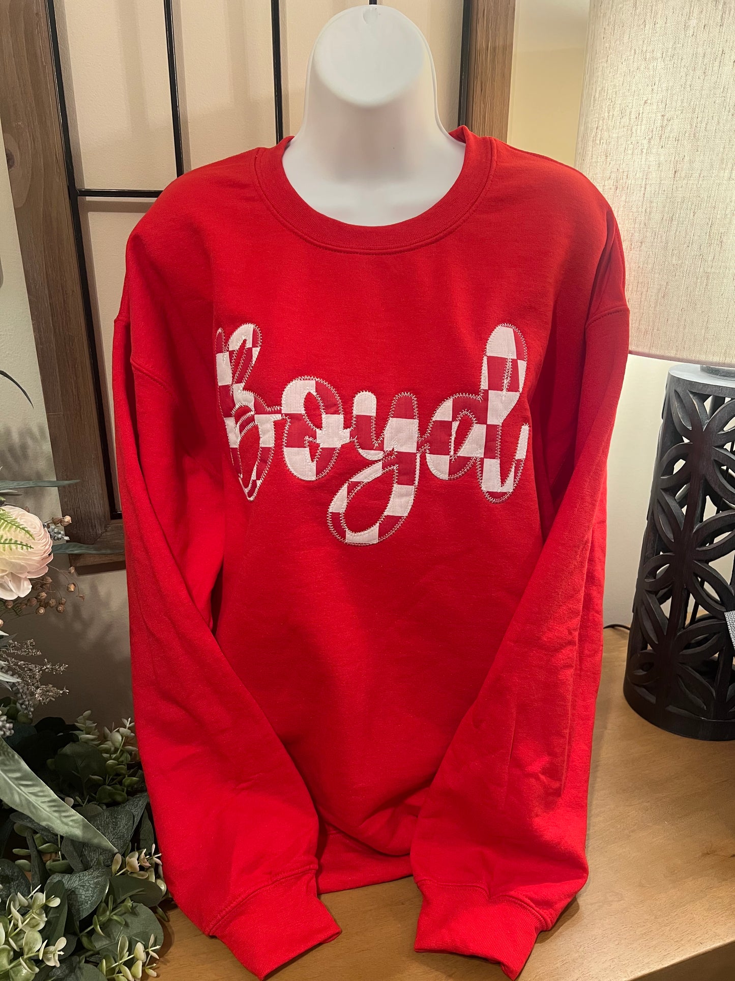 Red Boyd Embroidered Sweatshirt