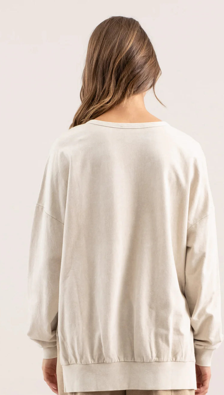 Cream Washed Crewneck