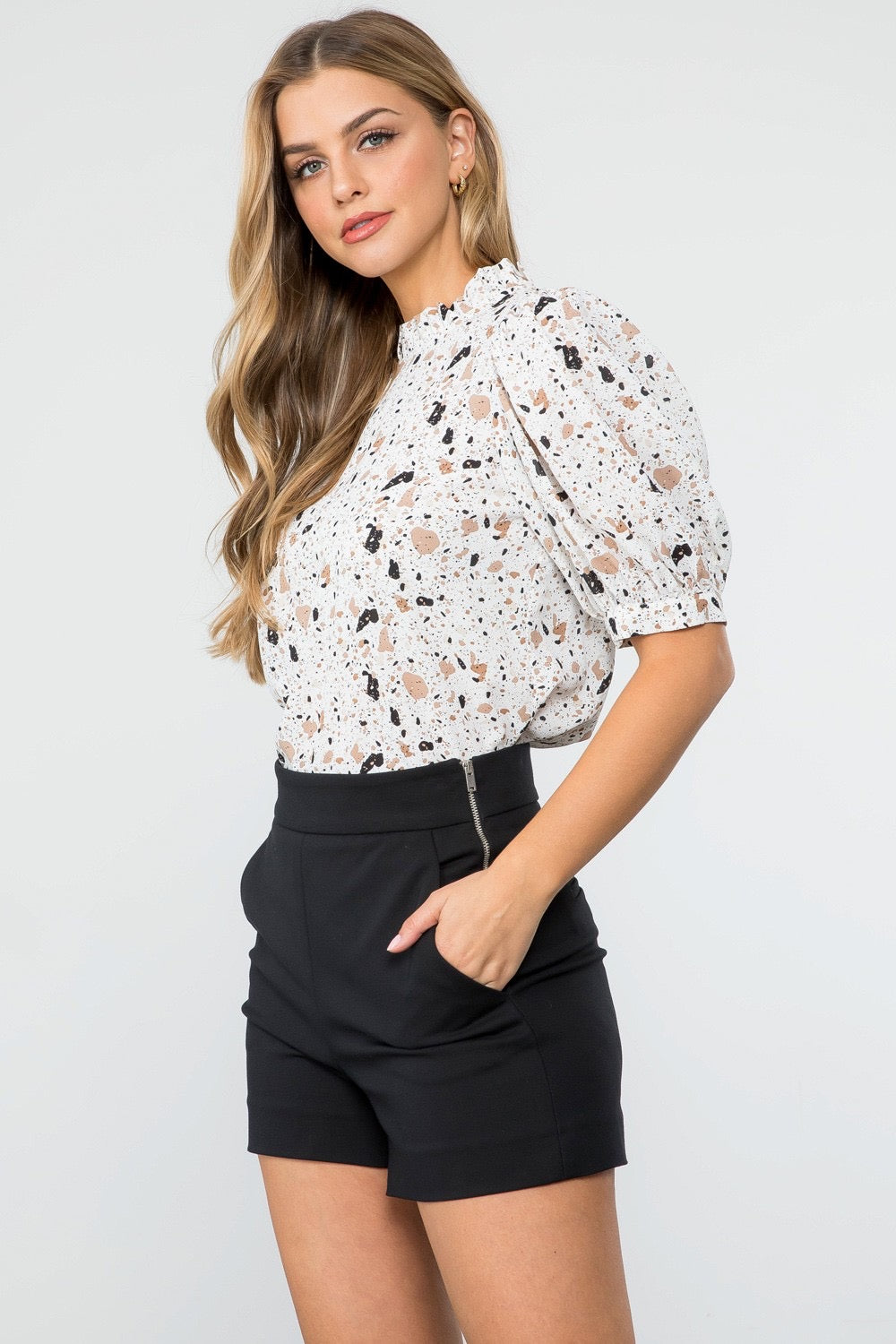 THML Spotted Print Blouse