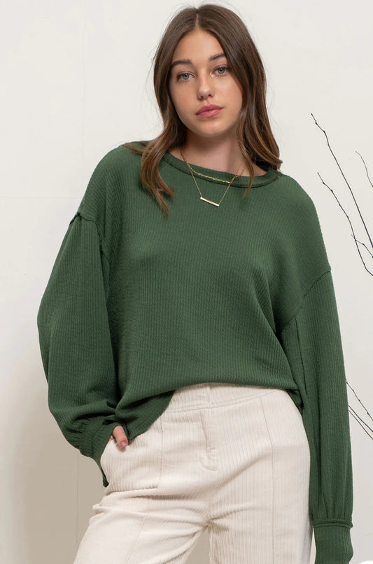 Hunter Green Crewneck Long Sleeve