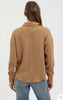 Almond Split Neck Long Sleeve