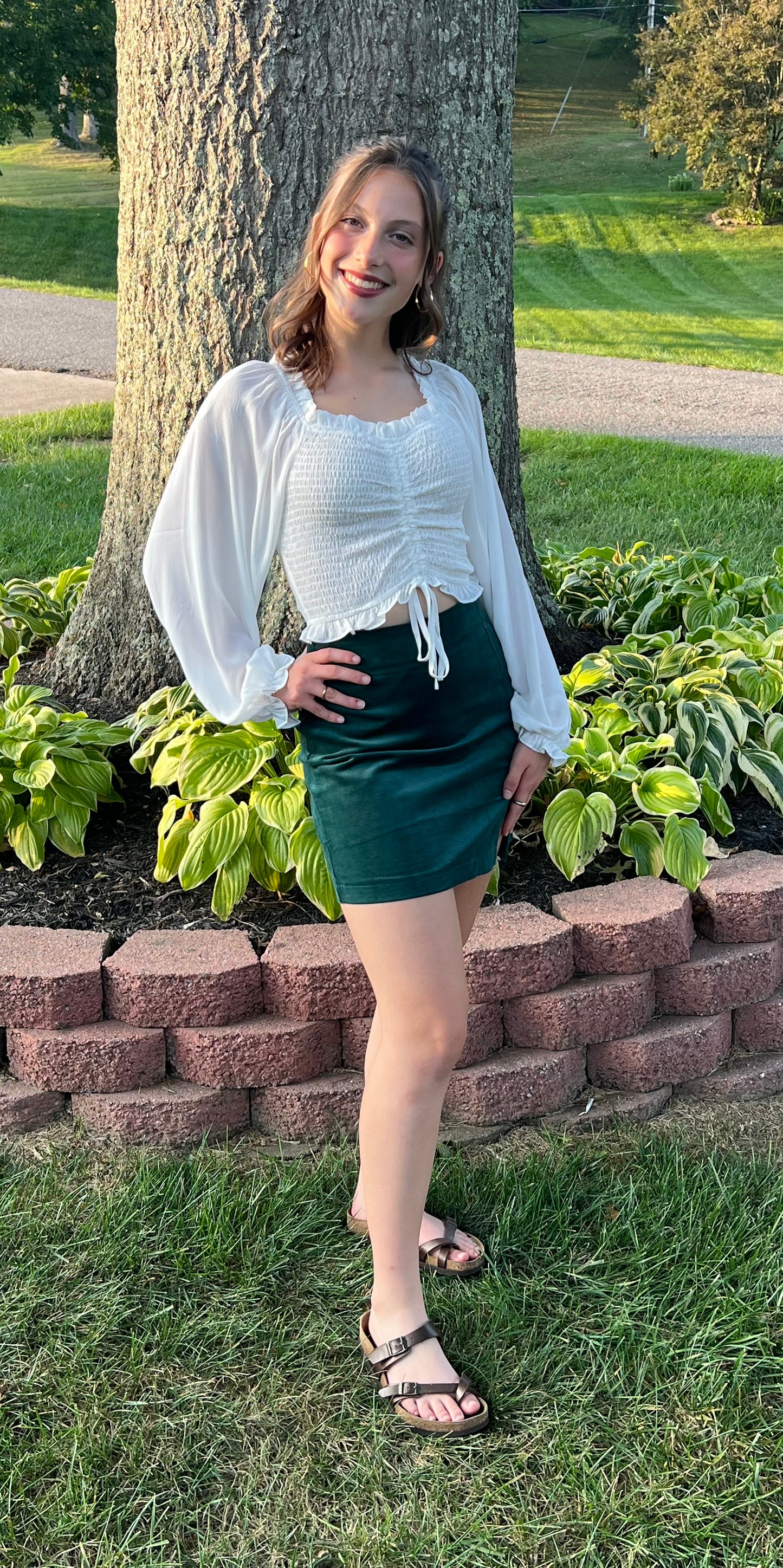 Off White Runched Drawstring Blouse - Grace Ann Faith Boutique - Official Online Boutique