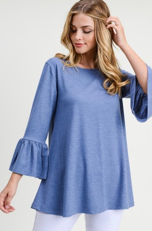 3/4 Bell Sleeve Top - Grace Ann Faith Boutique - Official Online Boutique
