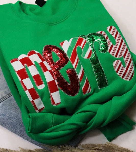 Green Merry Modge Podge Sweatshirt