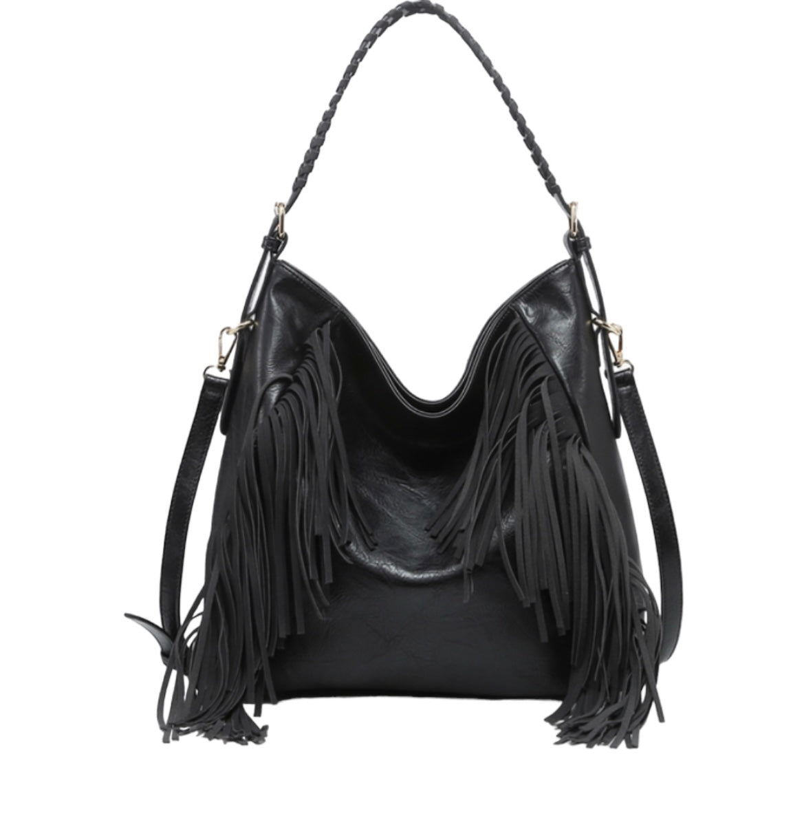 JEN&CO. Sav Distressed Hobo w/Fringe Detail - Grace Ann Faith Boutique - Official Online Boutique