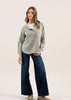 WASHED HENLEY RAGLAN LONG SLEEVE KNIT TOP