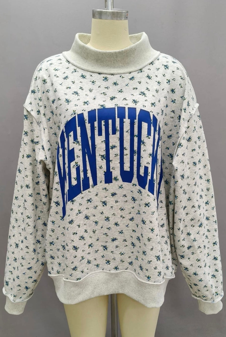 Kentucky “Kentucky & KY” Mock Neck Sweatshirt