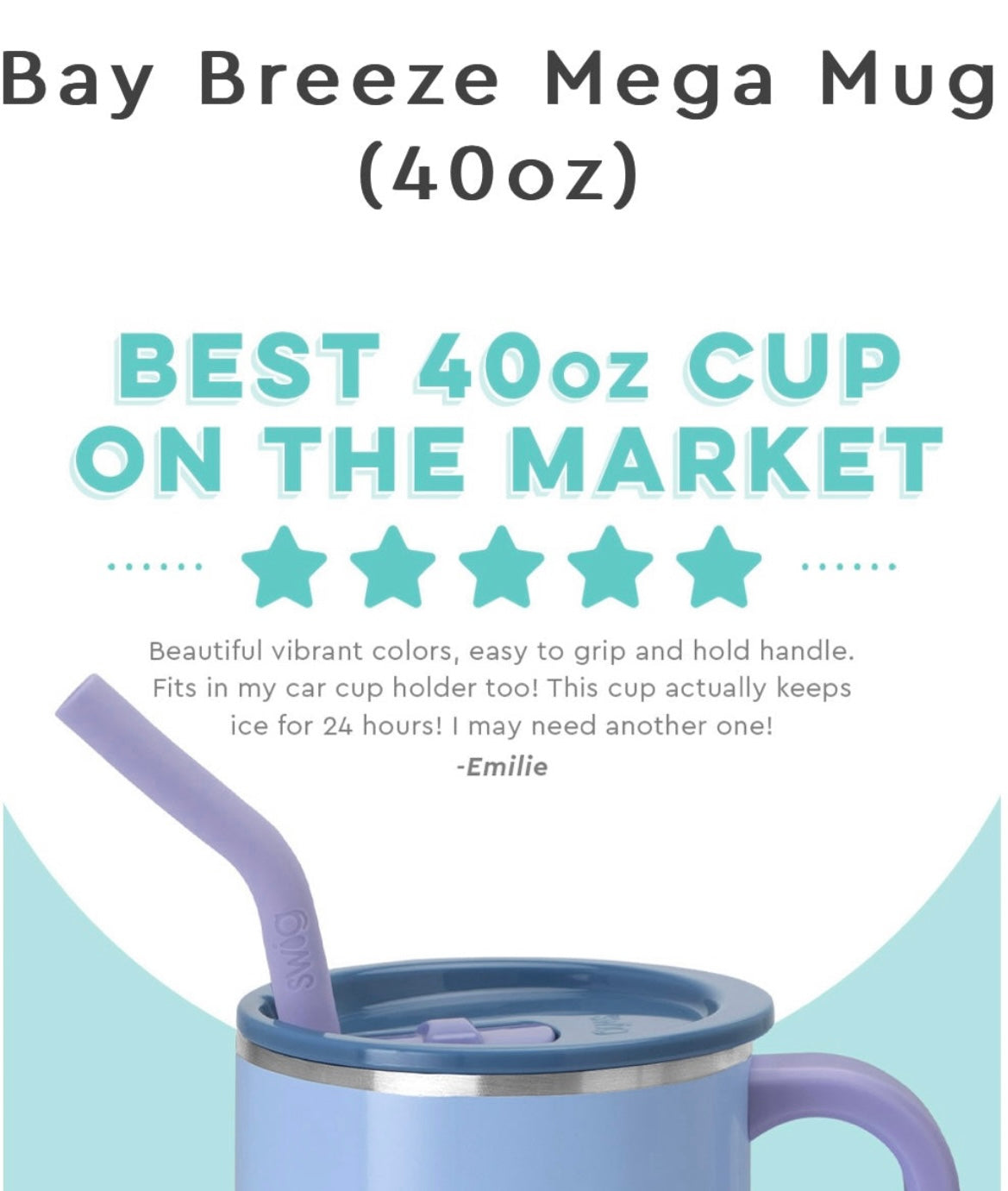 Swig Bay Breeze Mega Mug (400z) - Grace Ann Faith Boutique - Official Online Boutique