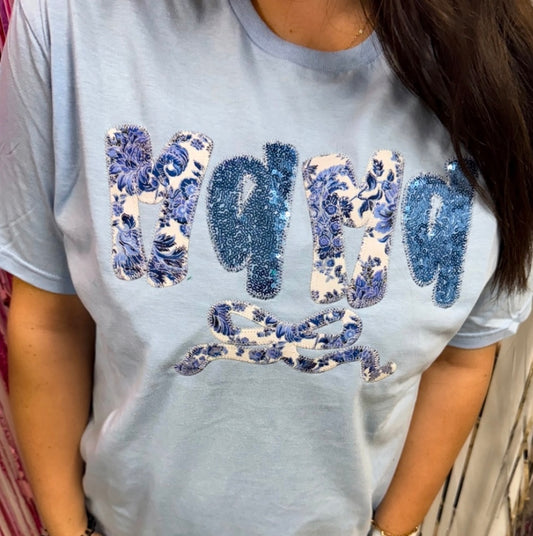 Mama Chinoiserie Bow Mother's Day Short Sleeve