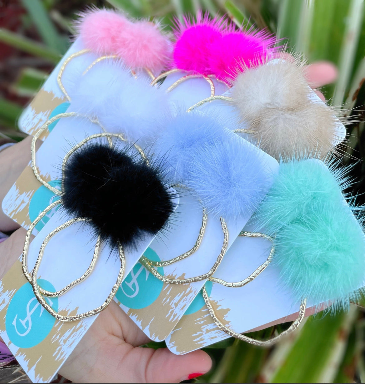 Puff Post Hoops-White - Grace Ann Faith Boutique - Official Online Boutique