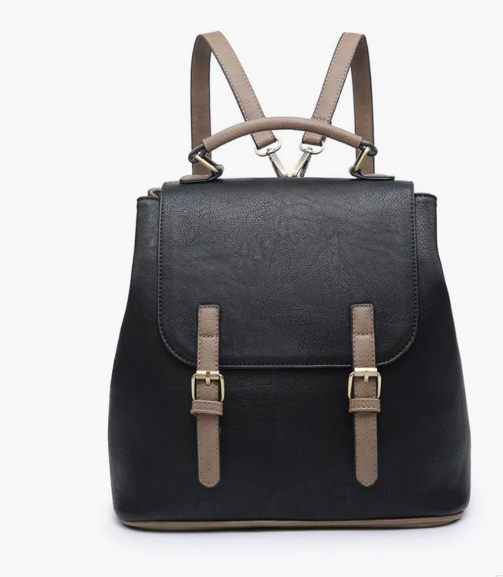 JEN&CO. Brooks Convertible Backpack w/Flapover Buckle/Snap Closure - Grace Ann Faith Boutique - Official Online Boutique