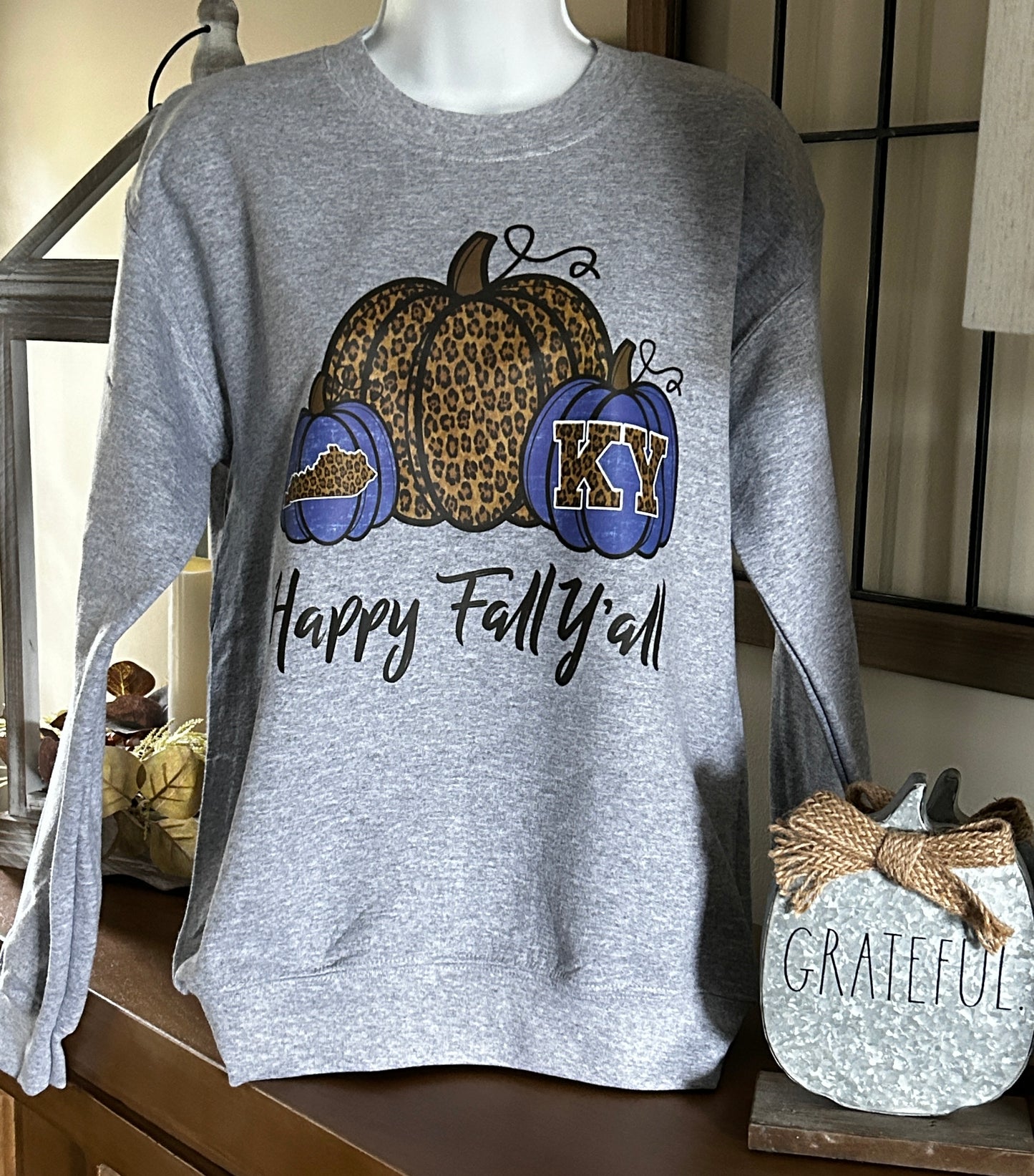 Kentucky Happy Fall Y’all Sweatshirt - Grace Ann Faith Boutique - Official Online Boutique
