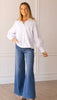 RETRO REVERIE BALLOON-SLEEVE BLOUSE IN WHITE - Grace Ann Faith Boutique - Official Online Boutique