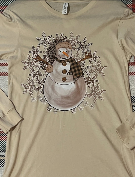 Snowman Long Sleeve Tee - Grace Ann Faith Boutique - Official Online Boutique