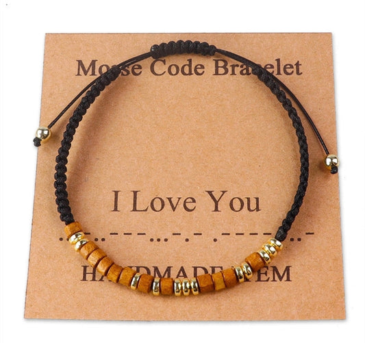 Morse Code Hand-Woven Bead Bracelet- I Love You - Grace Ann Faith Boutique - Official Online Boutique