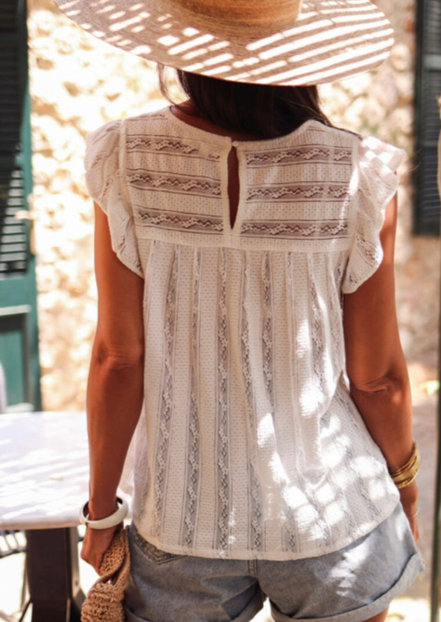 White Ruffled Lace Tank - Grace Ann Faith Boutique - Official Online Boutique