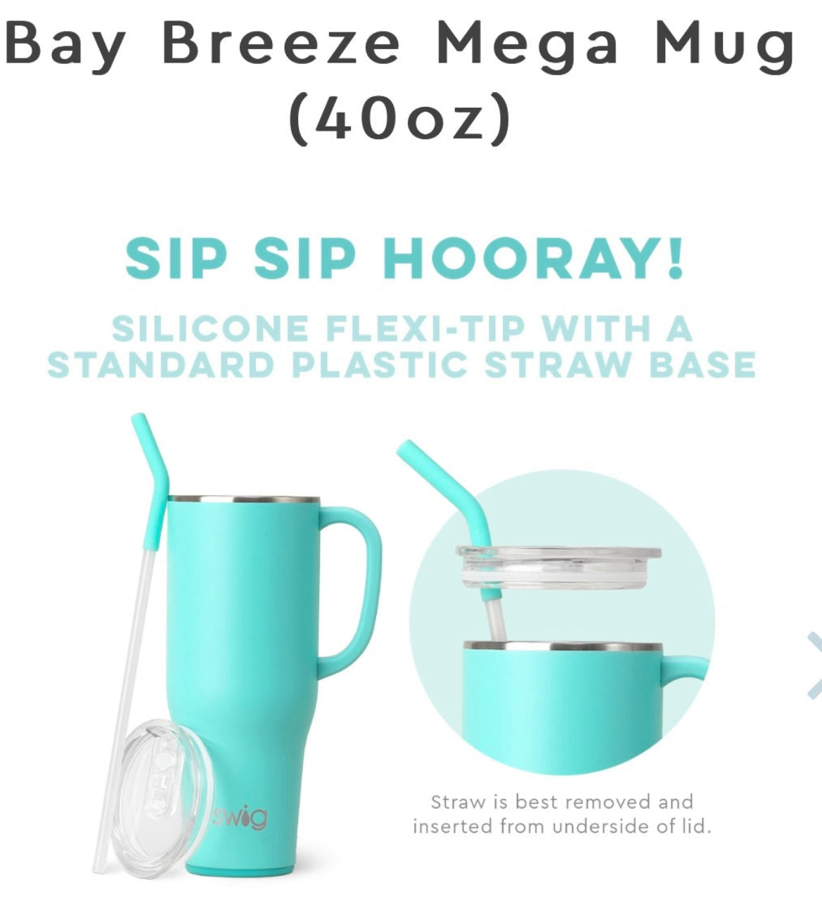 Swig Bay Breeze Mega Mug (400z) - Grace Ann Faith Boutique - Official Online Boutique