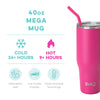 Swig Hot Pink Mega Mug (40oz) - Grace Ann Faith Boutique - Official Online Boutique