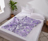 “Lavender Fields" Quilted Throw Blanket 50"x60"