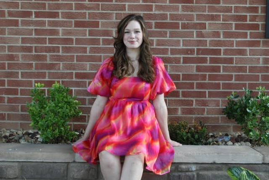 Pink Multicolor Mini Dress - Grace Ann Faith Boutique - Official Online Boutique