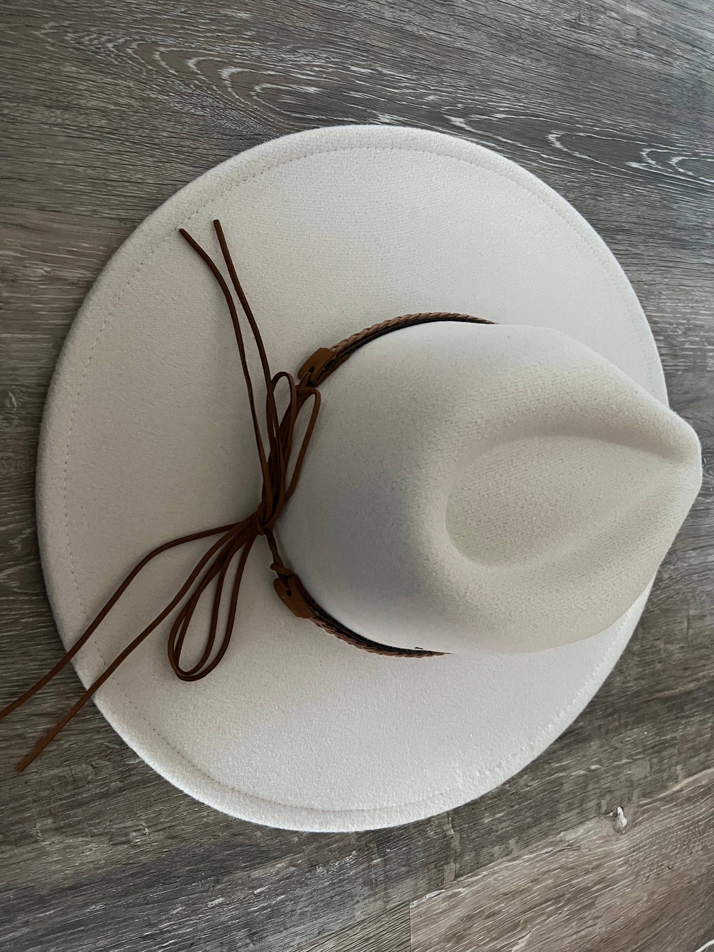 Ivory Wide Brim Hat - Grace Ann Faith Boutique - Official Online Boutique