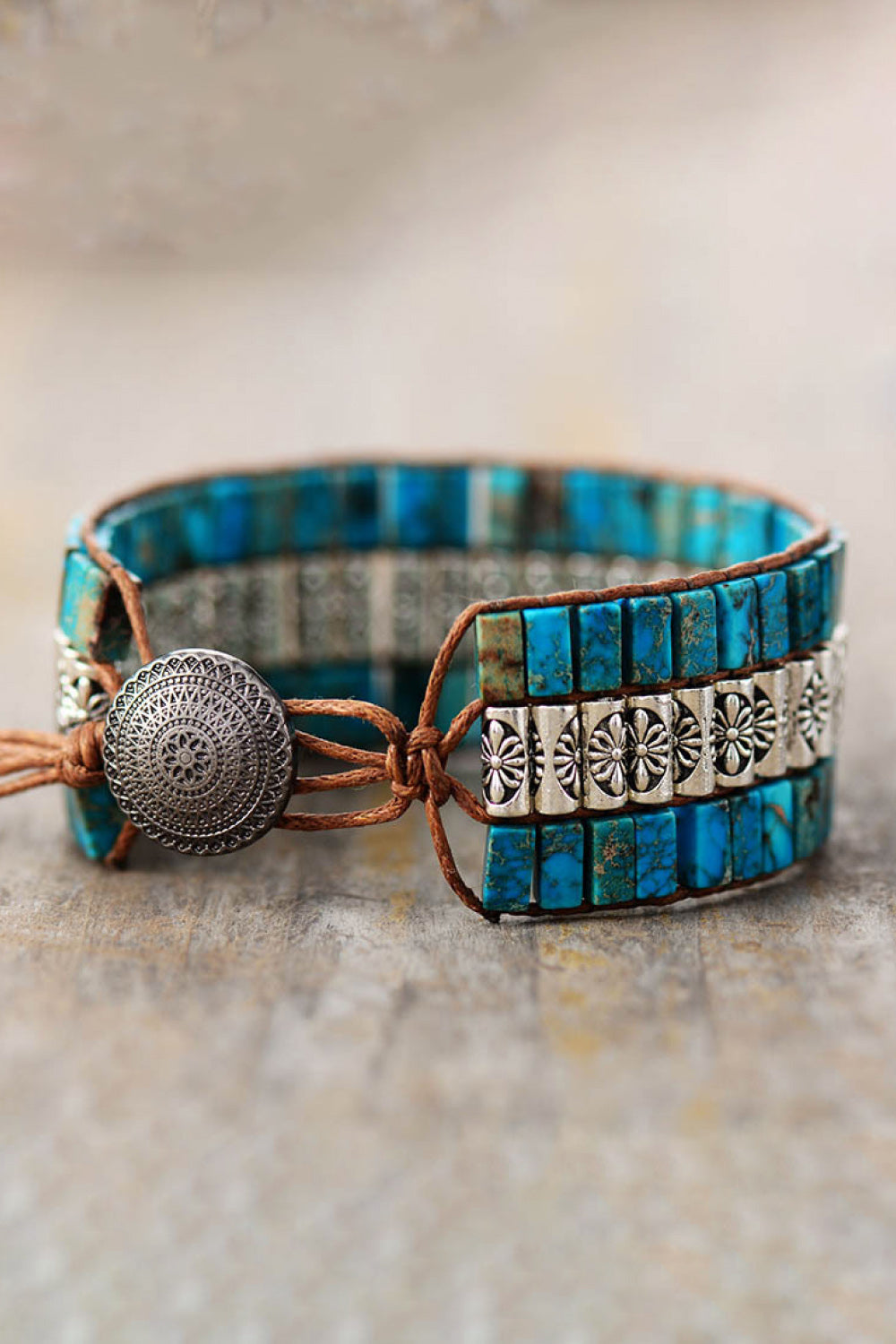 Handmade Triple Layer Natural Stone Bracelet - Grace Ann Faith Boutique - Official Online Boutique