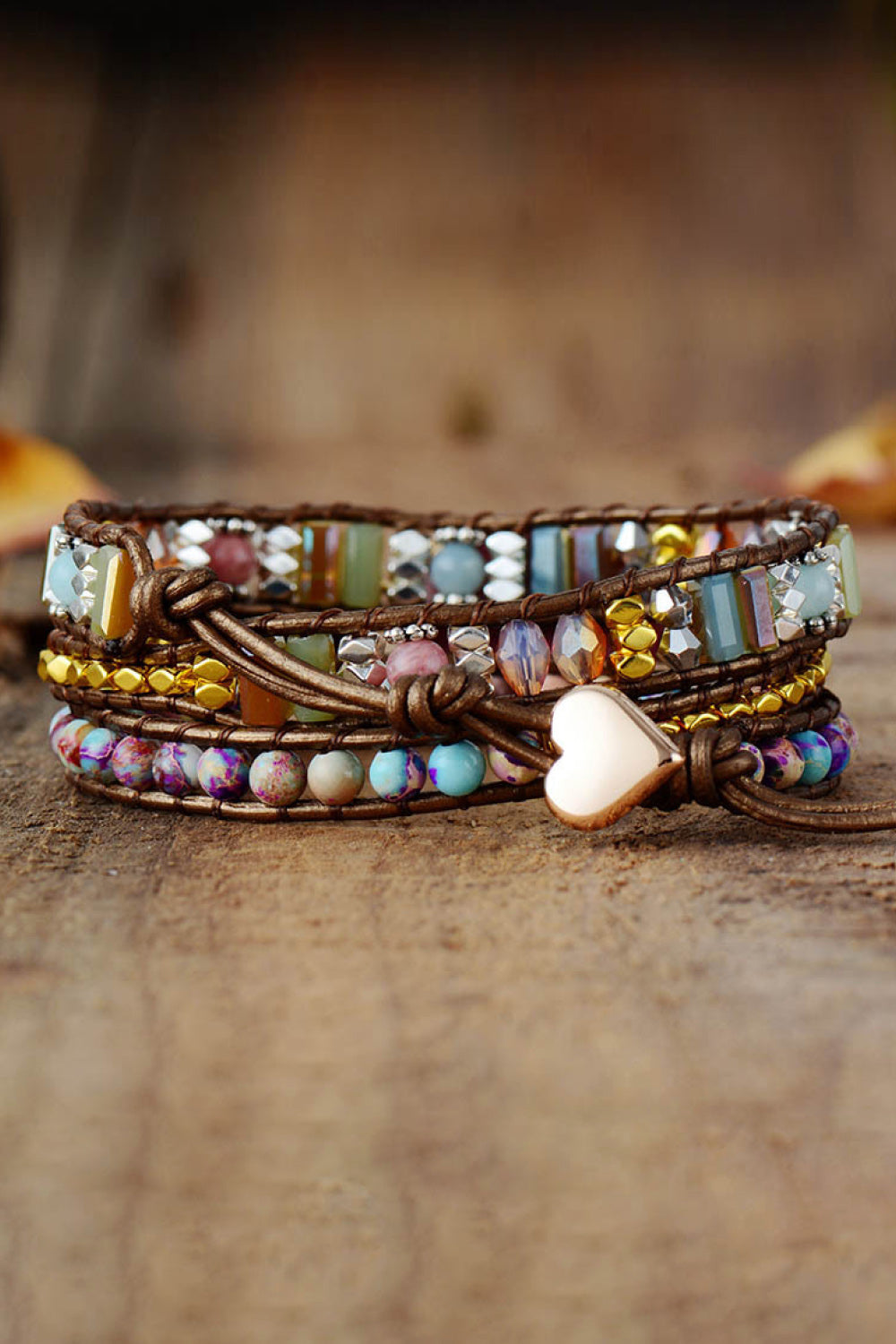 Handmade Crystal Beaded Natural Stone Bracelet - Grace Ann Faith Boutique - Official Online Boutique