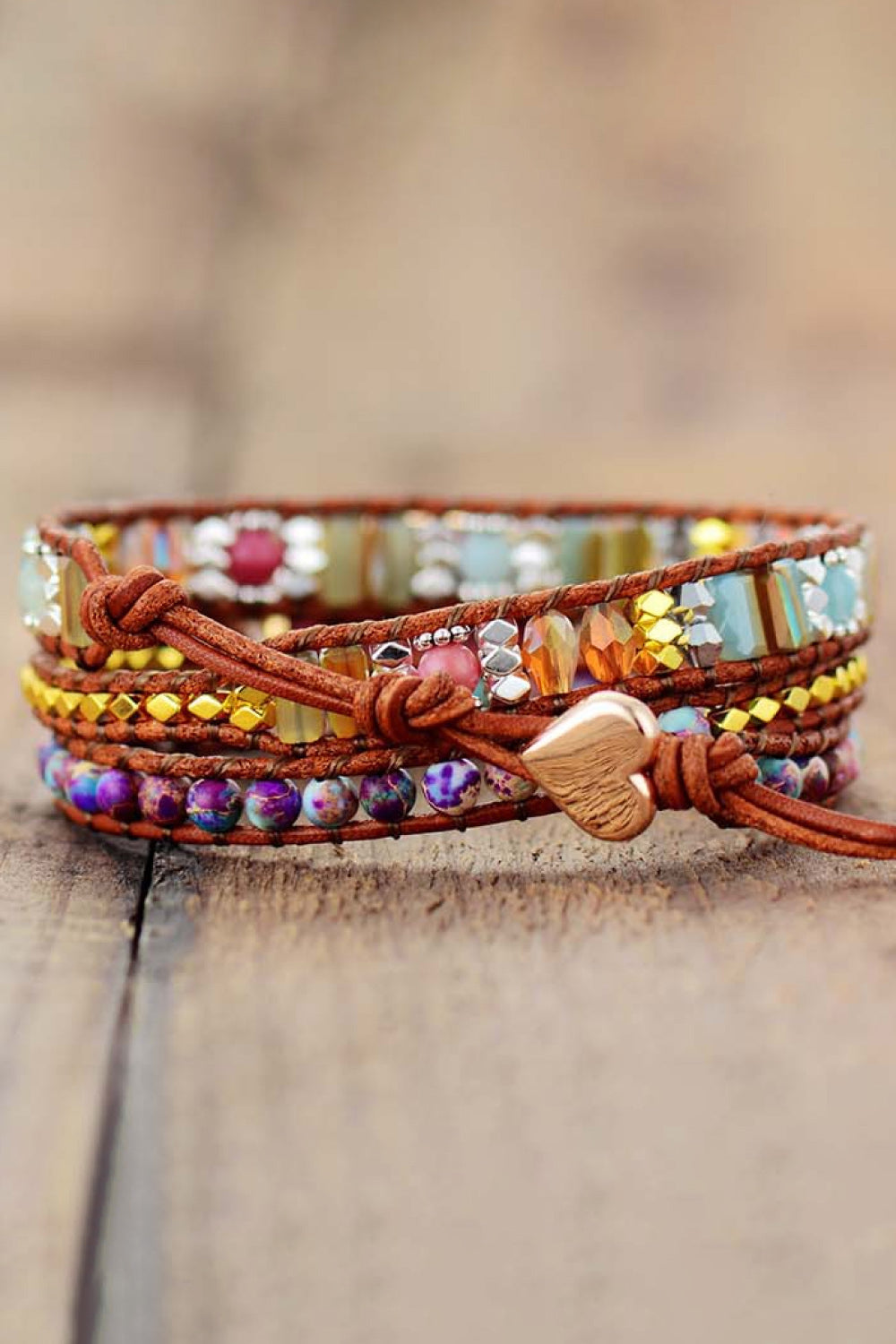 Handmade Crystal Beaded Natural Stone Bracelet - Grace Ann Faith Boutique - Official Online Boutique