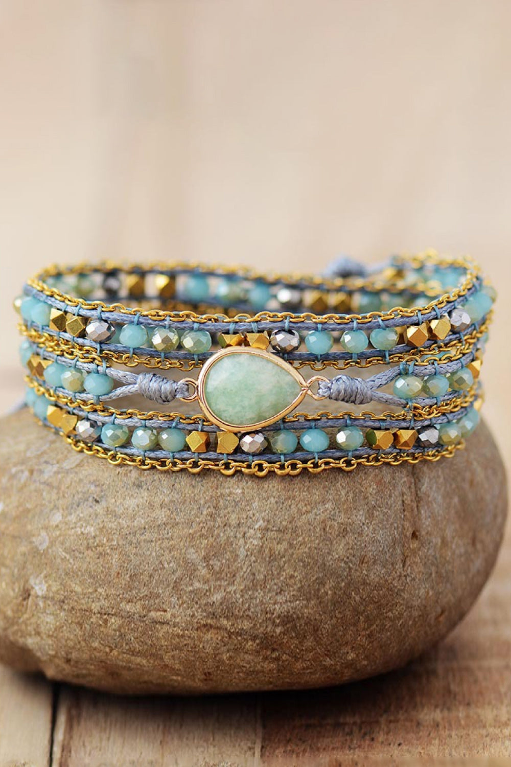 Handmade Teardrop Shape Triple Layer Beaded Bracelet - Grace Ann Faith Boutique - Official Online Boutique