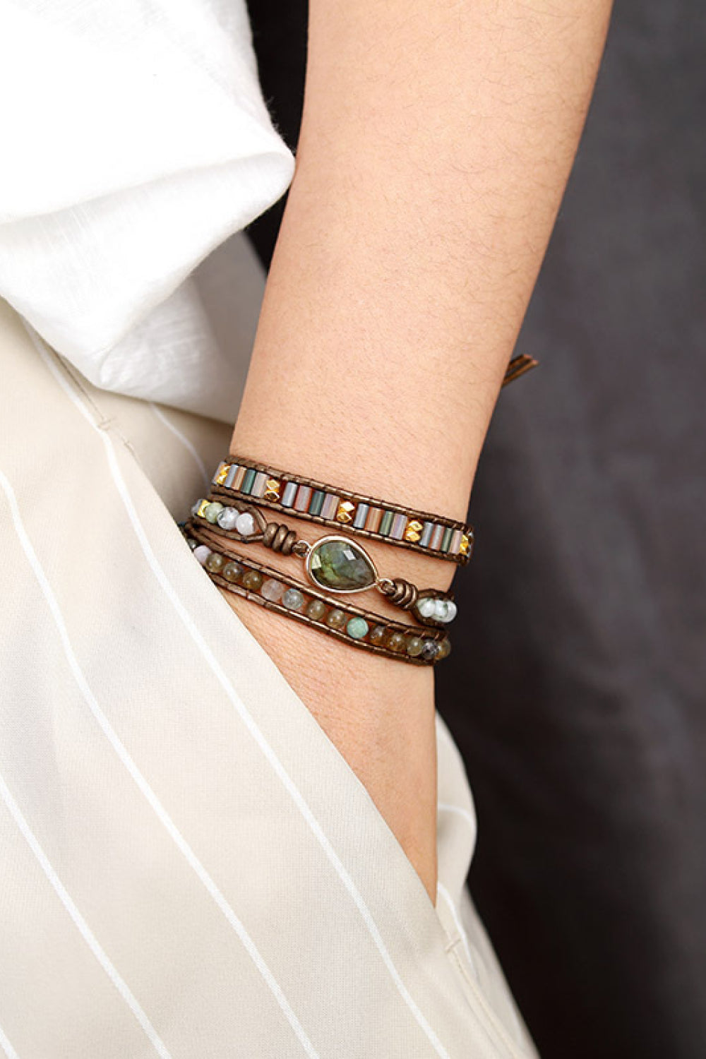 Handmade Triple Layer Beaded Bracelet - Grace Ann Faith Boutique - Official Online Boutique