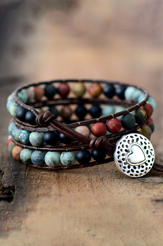 Handmade Triple Layer Beaded Agate Bracelet - Grace Ann Faith Boutique - Official Online Boutique