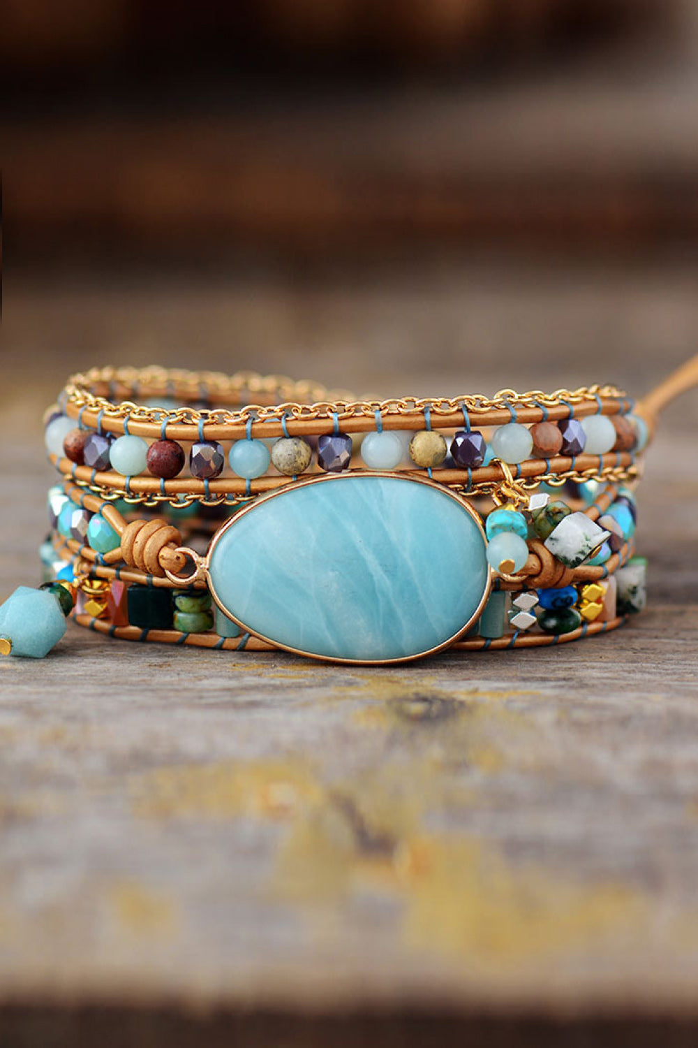 Handmade Natural Stone Beaded Triple Layer Bracelet - Grace Ann Faith Boutique - Official Online Boutique