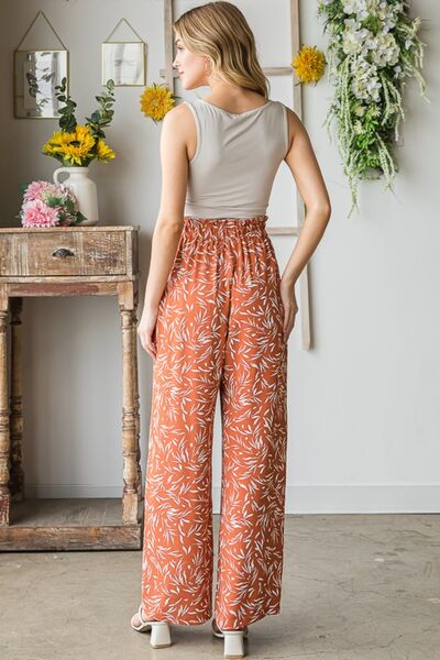 Heimish Full Size Printed Tied Straight Casual Pants - Grace Ann Faith Boutique - Official Online Boutique