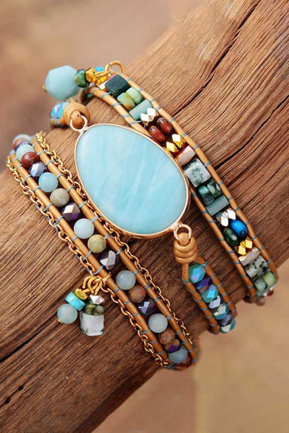 Handmade Natural Stone Beaded Triple Layer Bracelet - Grace Ann Faith Boutique - Official Online Boutique