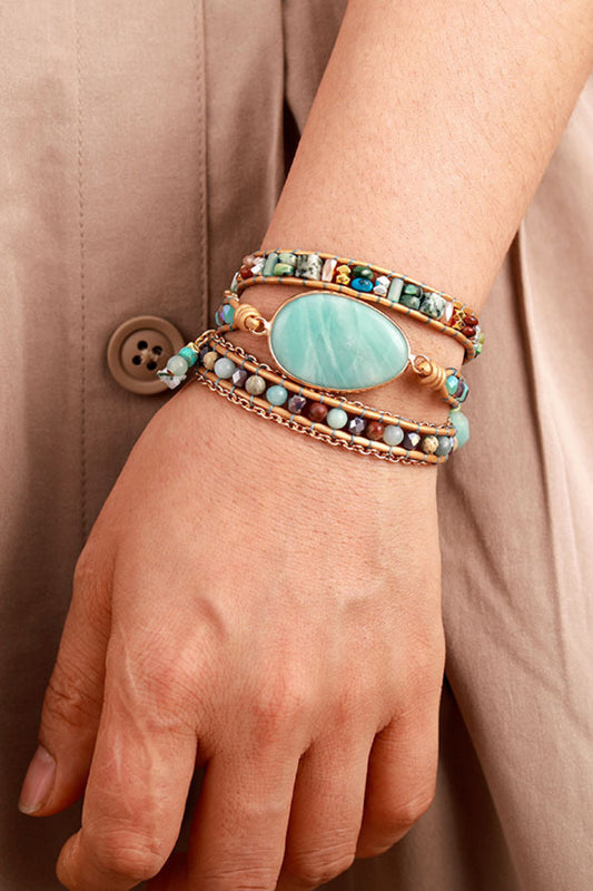 Handmade Natural Stone Beaded Triple Layer Bracelet - Grace Ann Faith Boutique - Official Online Boutique