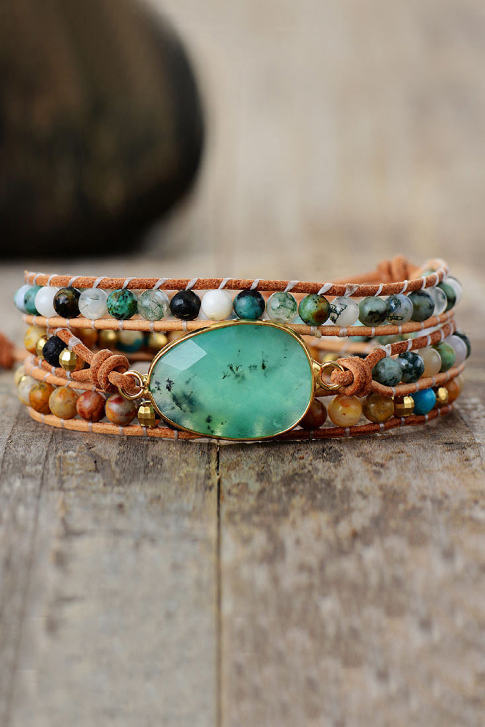 Natural Stone & Agate Layered Bracelet - Grace Ann Faith Boutique - Official Online Boutique