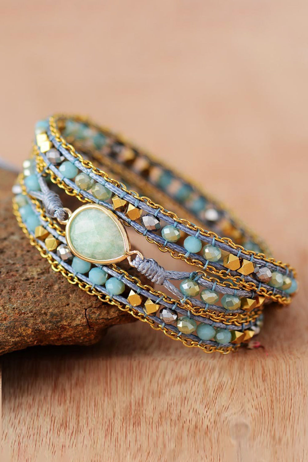 Handmade Teardrop Shape Triple Layer Beaded Bracelet - Grace Ann Faith Boutique - Official Online Boutique